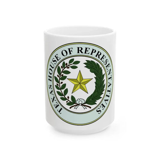 Seal of Texas House of Representatives - White Coffee Mug 15oz - Go Mug Yourself