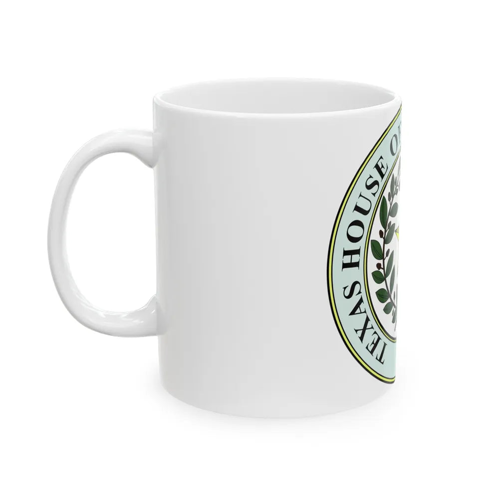 Seal of Texas House of Representatives - White Coffee Mug-Go Mug Yourself