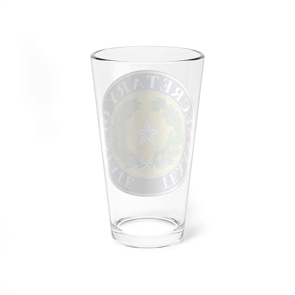 Seal of Texas Secretary of State - Pint Glass 16oz-Go Mug Yourself