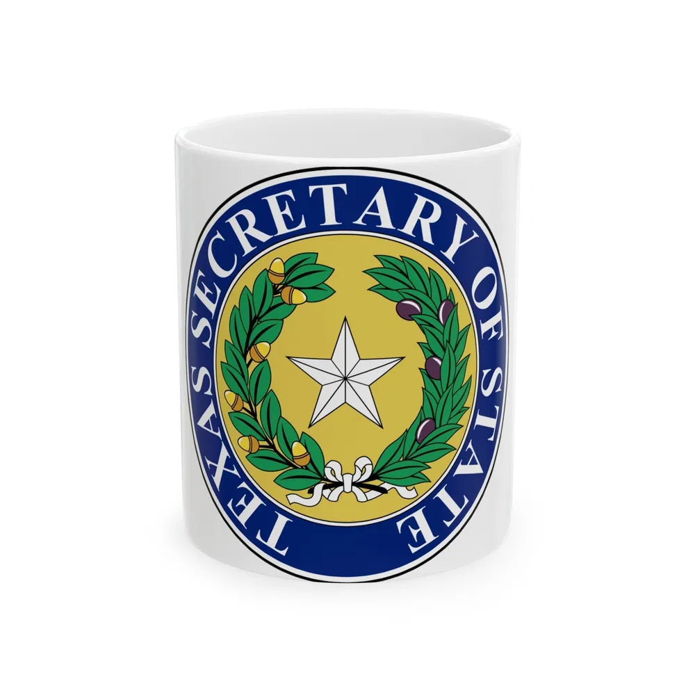 Seal of Texas Secretary of State - White Coffee Mug-11oz-Go Mug Yourself