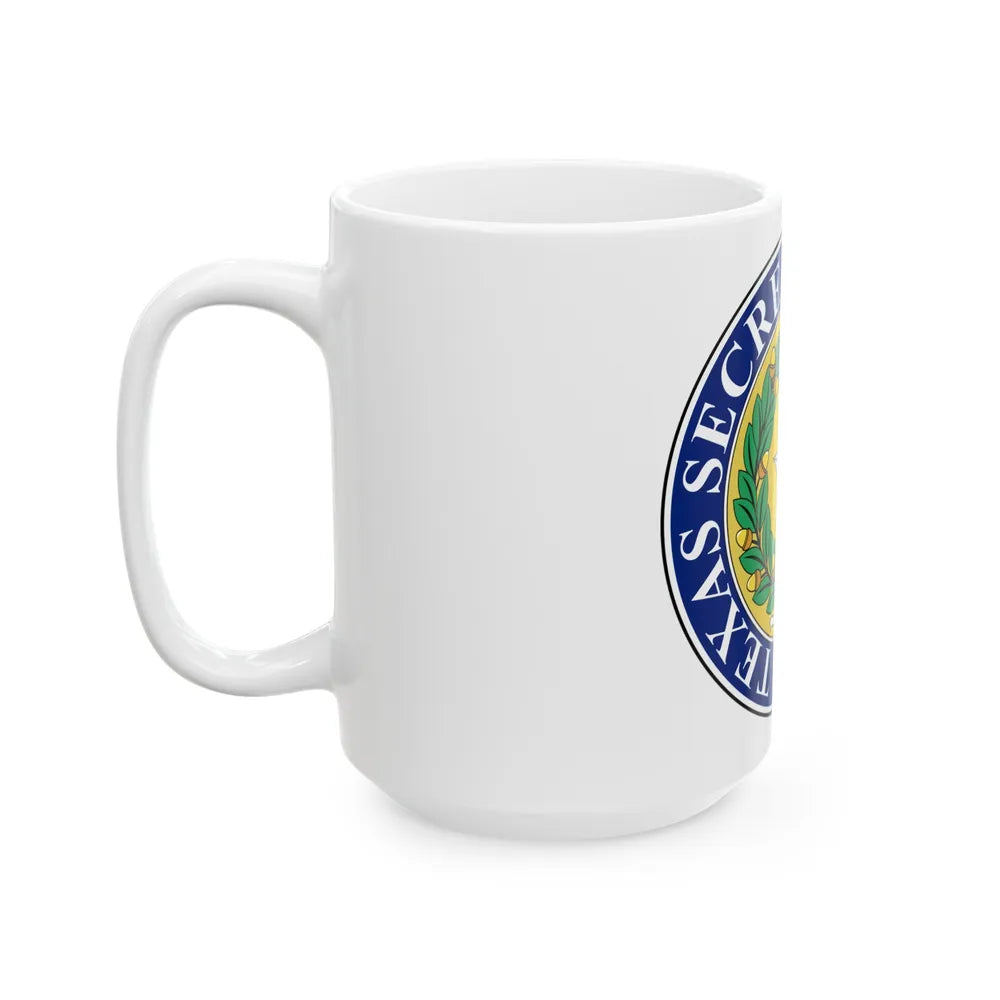 Seal of Texas Secretary of State - White Coffee Mug-Go Mug Yourself