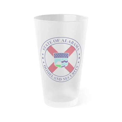 Seal of the Alabama Department of Homeland Security - Frosted Pint Glass 16oz 16oz Frosted - Go Mug Yourself