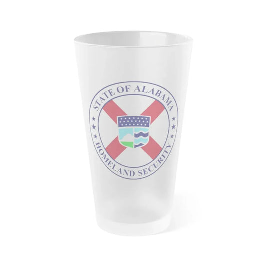 Seal of the Alabama Department of Homeland Security - Frosted Pint Glass 16oz 16oz Frosted - Go Mug Yourself