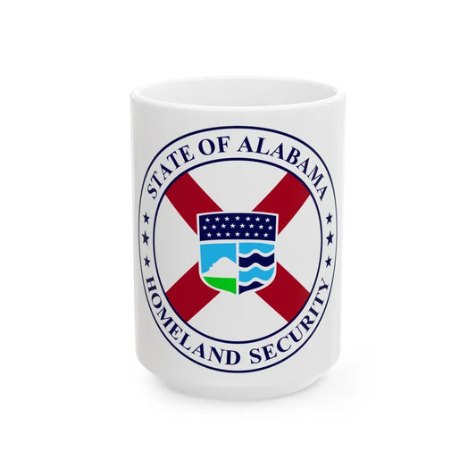 Seal of the Alabama Department of Homeland Security - White Coffee Mug-15oz-Go Mug Yourself