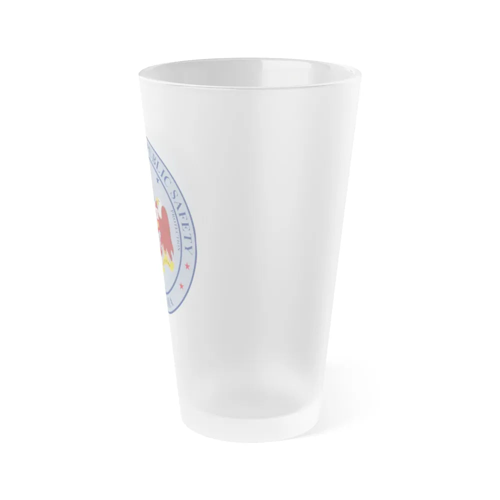 Seal of the Alabama Department of Public Safety - Frosted Pint Glass 16oz-Go Mug Yourself