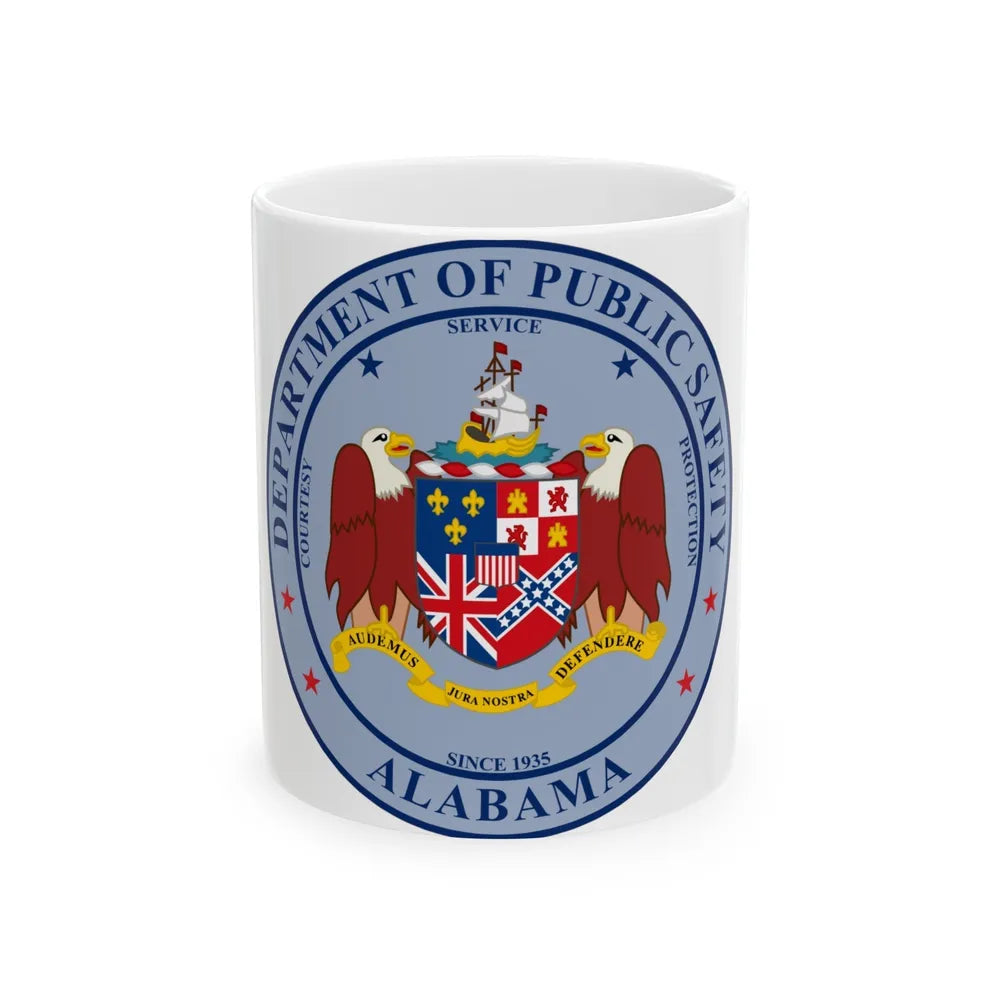 Seal of the Alabama Department of Public Safety - White Coffee Mug-11oz-Go Mug Yourself