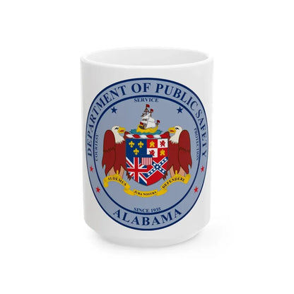 Seal of the Alabama Department of Public Safety - White Coffee Mug 15oz - Go Mug Yourself