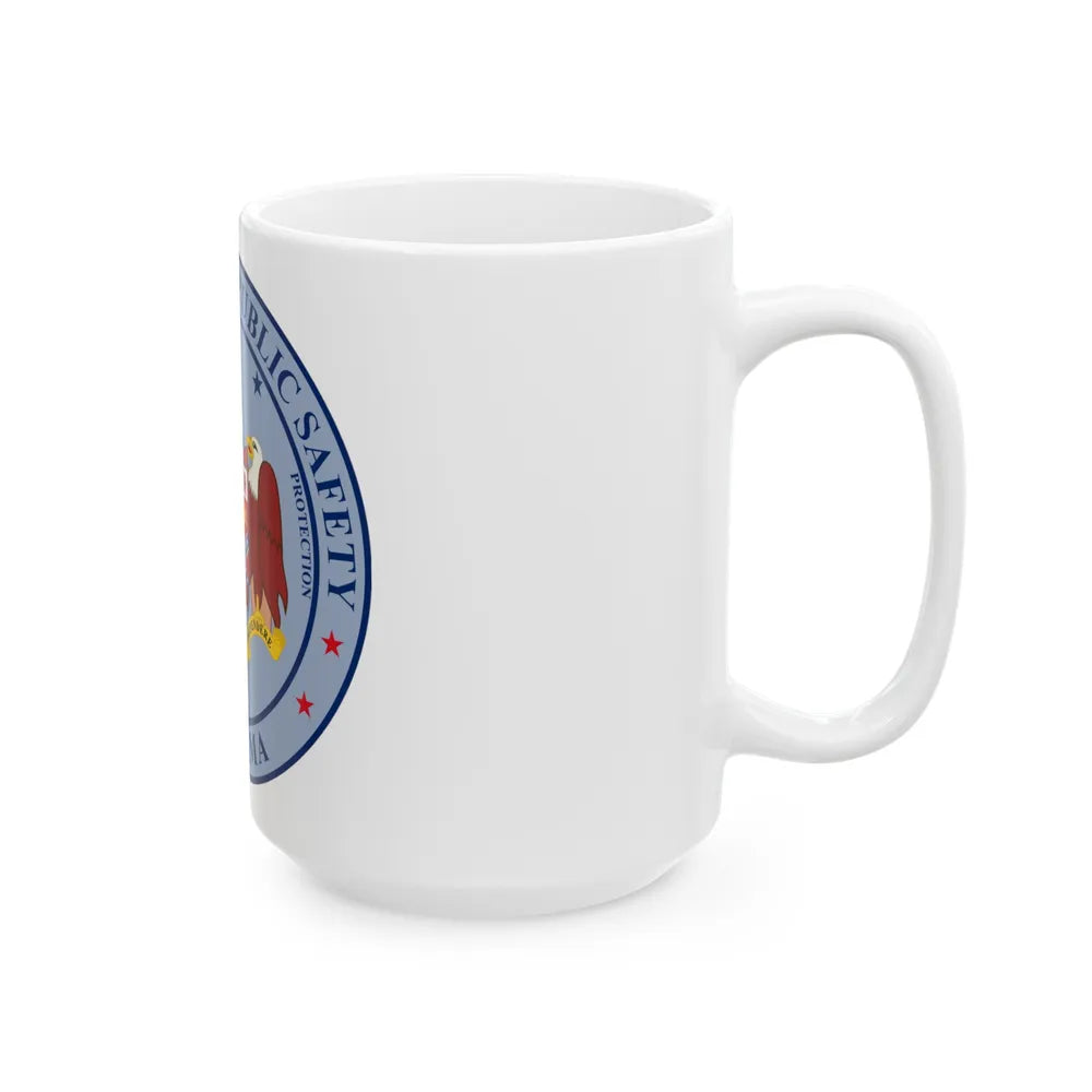 Seal of the Alabama Department of Public Safety - White Coffee Mug-Go Mug Yourself