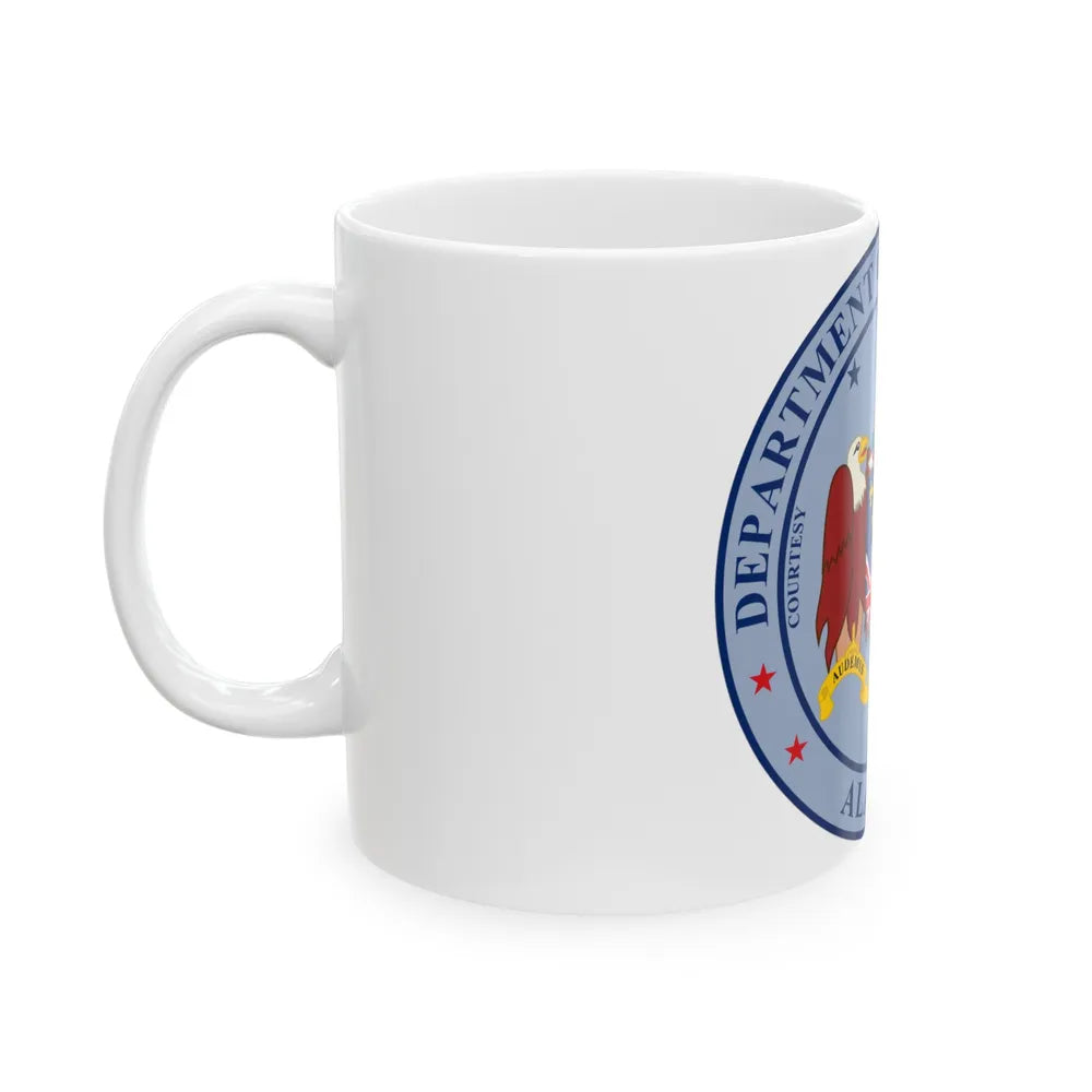 Seal of the Alabama Department of Public Safety - White Coffee Mug-Go Mug Yourself