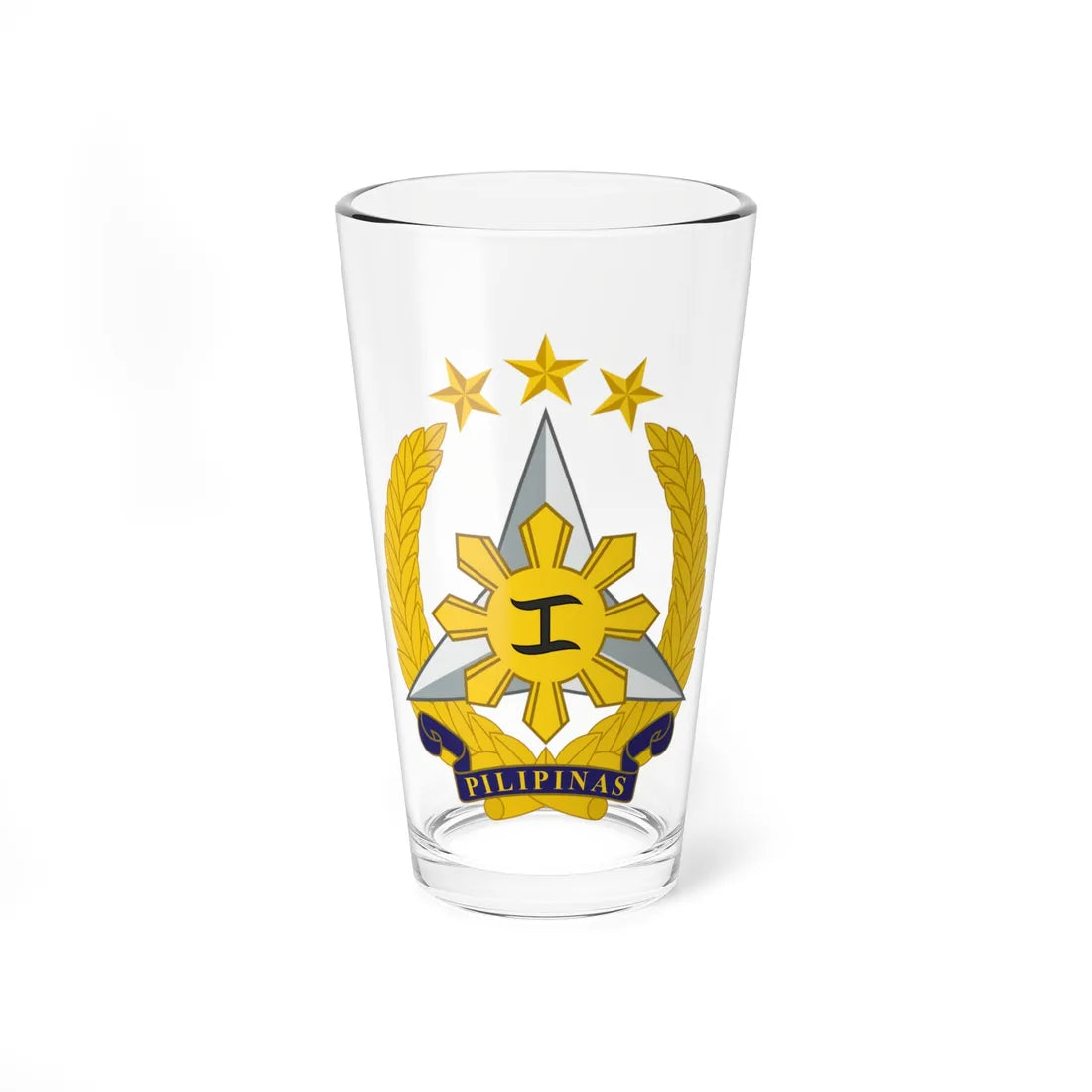 Seal of the Armed Forces of the Philippines (Philippines) (Coat of Arms) Pint Glass 16oz 16oz - Go Mug Yourself