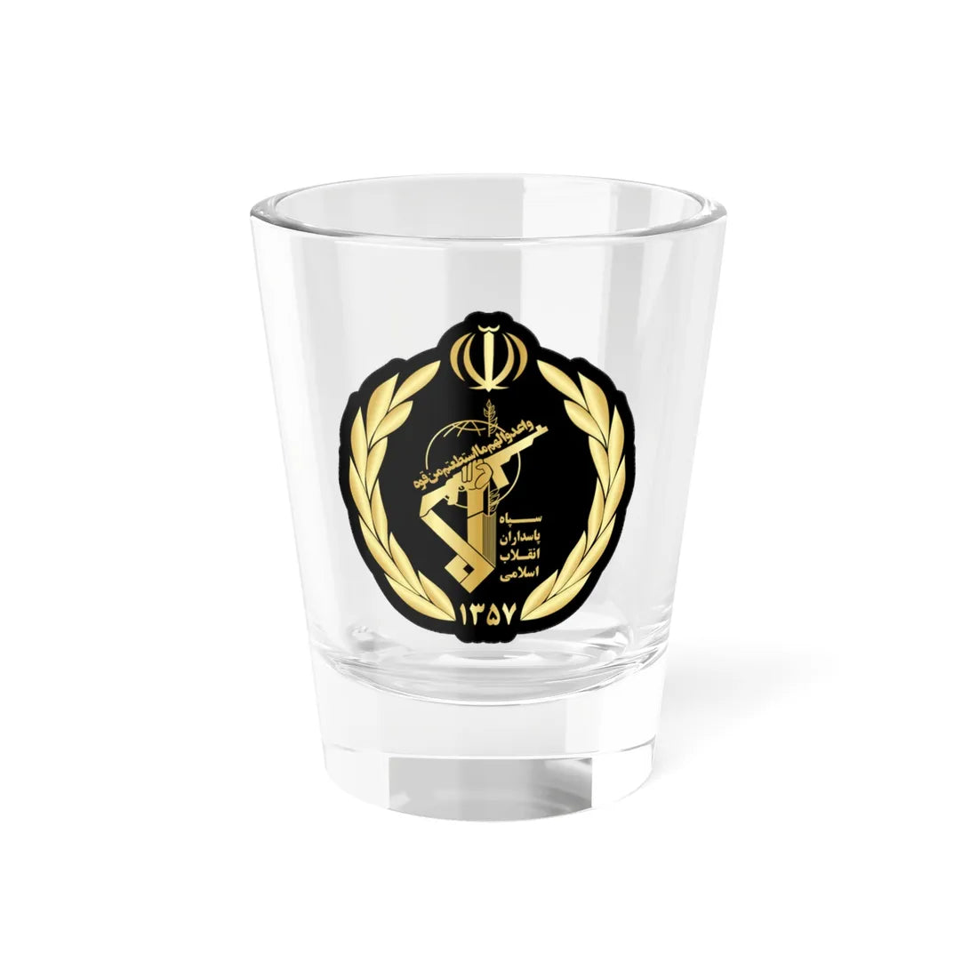 Seal of the Army of the Guardians of the Islamic Revolution (Iran) (Coat of Arms) Shot Glass 1.5oz 1.5oz - Go Mug Yourself