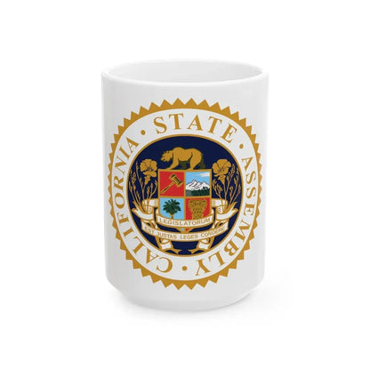 Seal of the Assembly of the State of California - White Coffee Mug 15oz - Go Mug Yourself
