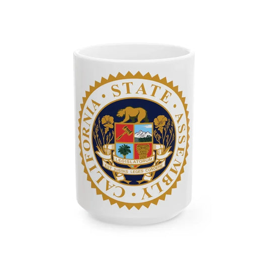 Seal of the Assembly of the State of California - White Coffee Mug 15oz - Go Mug Yourself