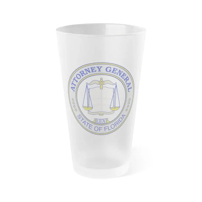 Seal of the Attorney General of Florida - Frosted Pint Glass 16oz 16oz Frosted - Go Mug Yourself