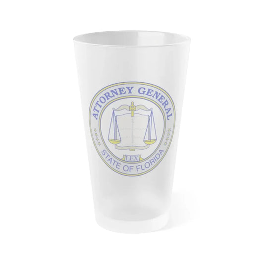 Seal of the Attorney General of Florida - Frosted Pint Glass 16oz 16oz Frosted - Go Mug Yourself