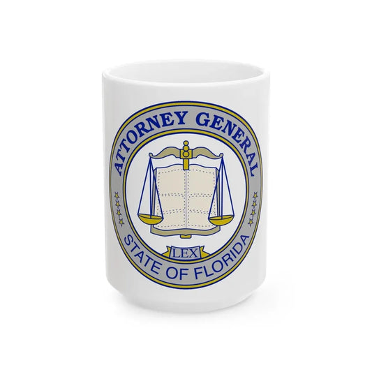 Seal of the Attorney General of Florida - White Coffee Mug 15oz - Go Mug Yourself