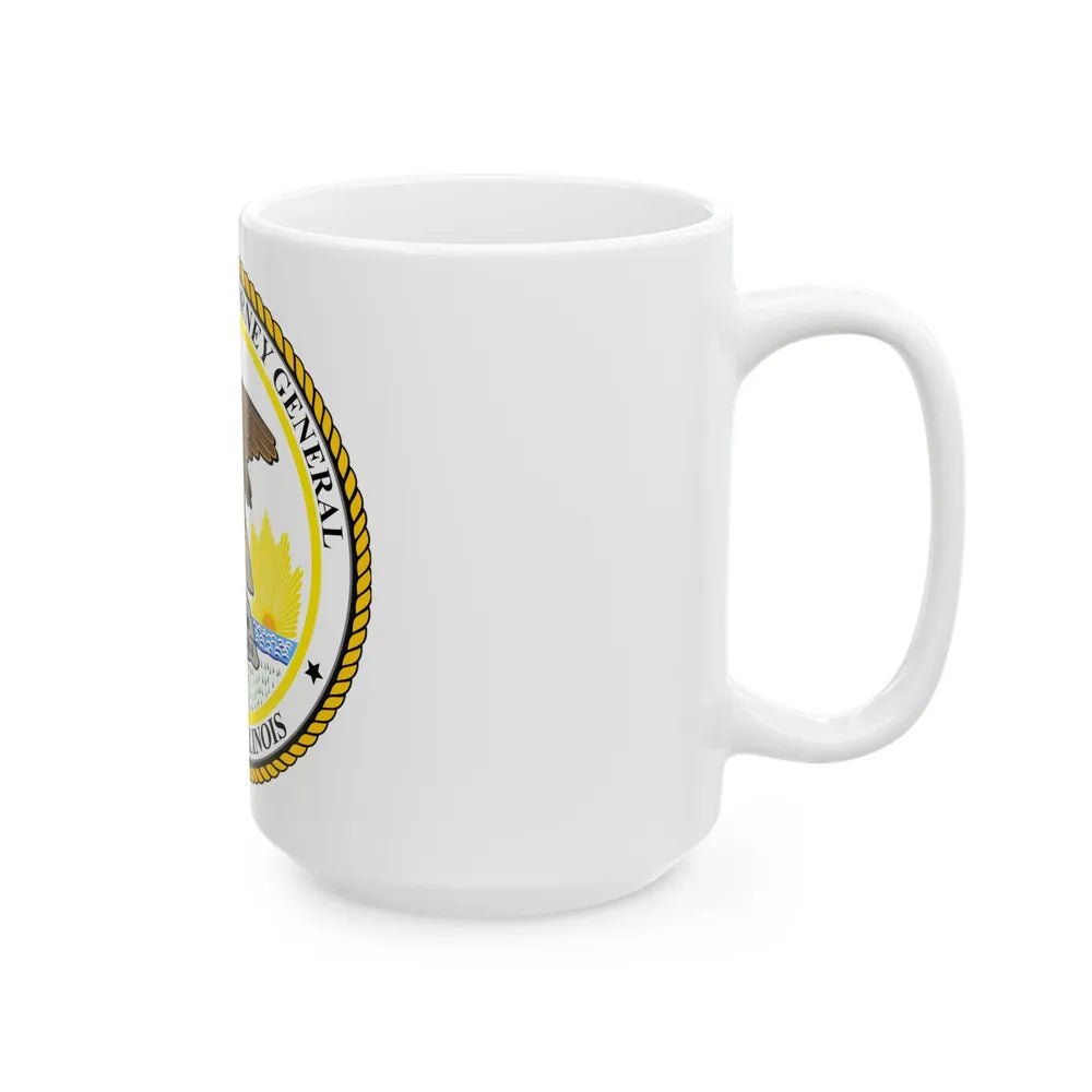 Seal of the Attorney General of Illinois - White Coffee Mug-Go Mug Yourself