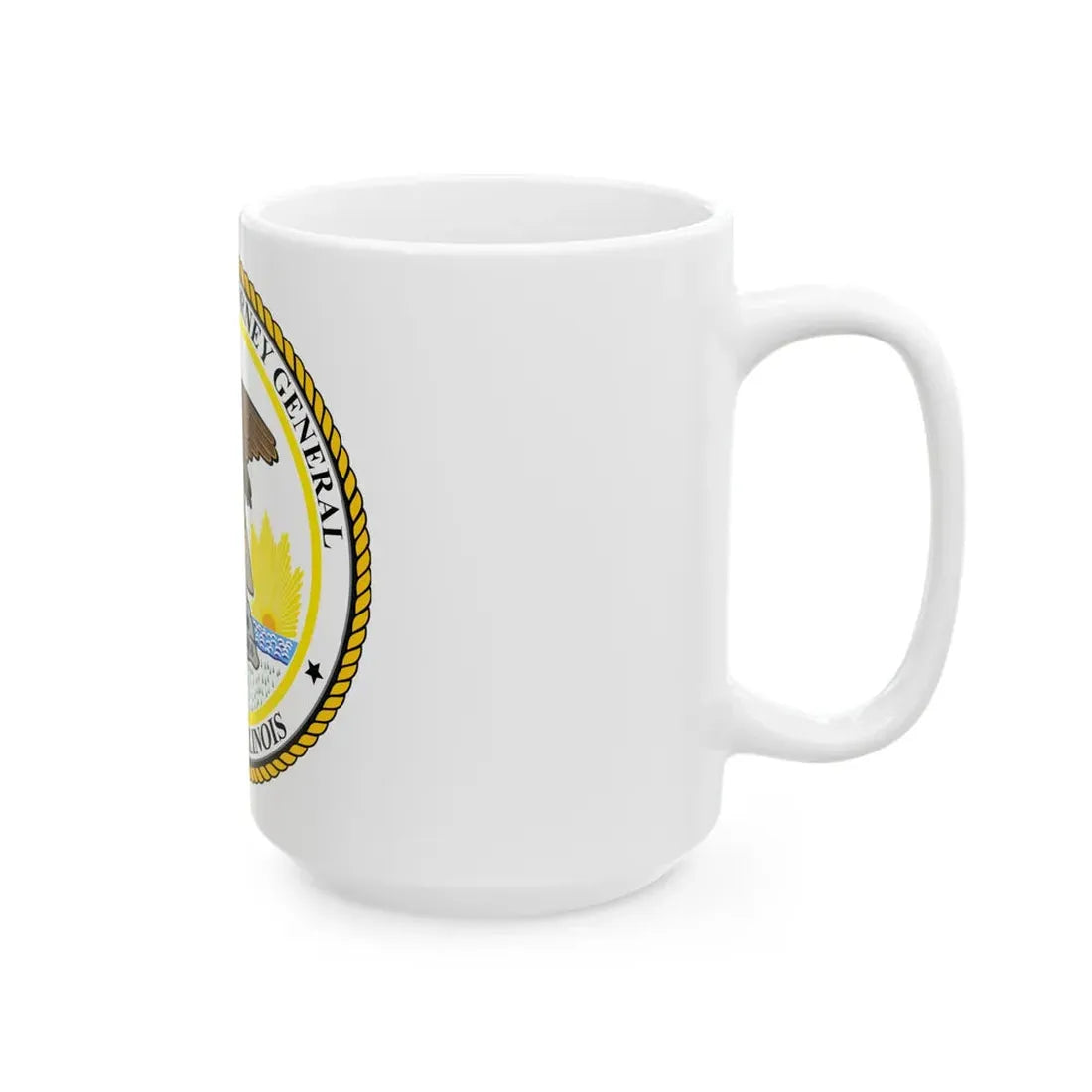 Seal of the Attorney General of Illinois - White Coffee Mug - Go Mug Yourself