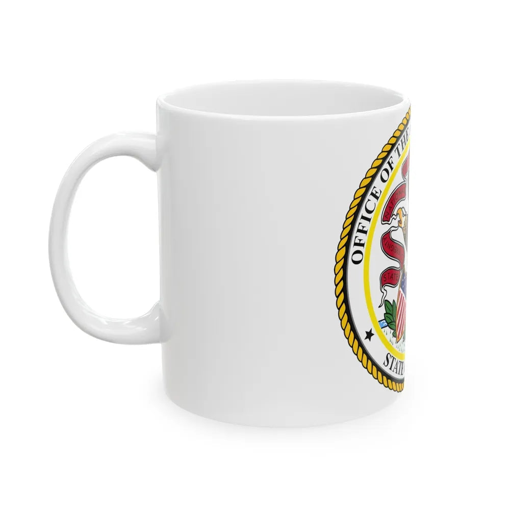 Seal of the Attorney General of Illinois - White Coffee Mug-Go Mug Yourself