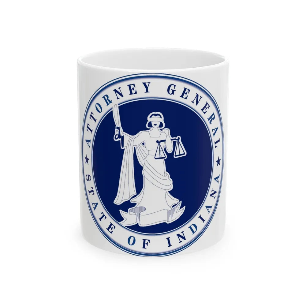 Seal of the Attorney General of Indiana - White Coffee Mug-11oz-Go Mug Yourself