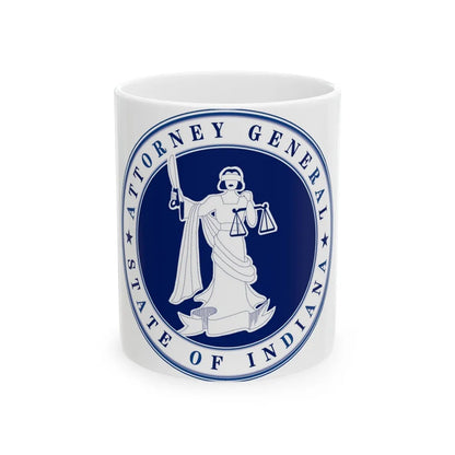 Seal of the Attorney General of Indiana - White Coffee Mug-11oz-Go Mug Yourself