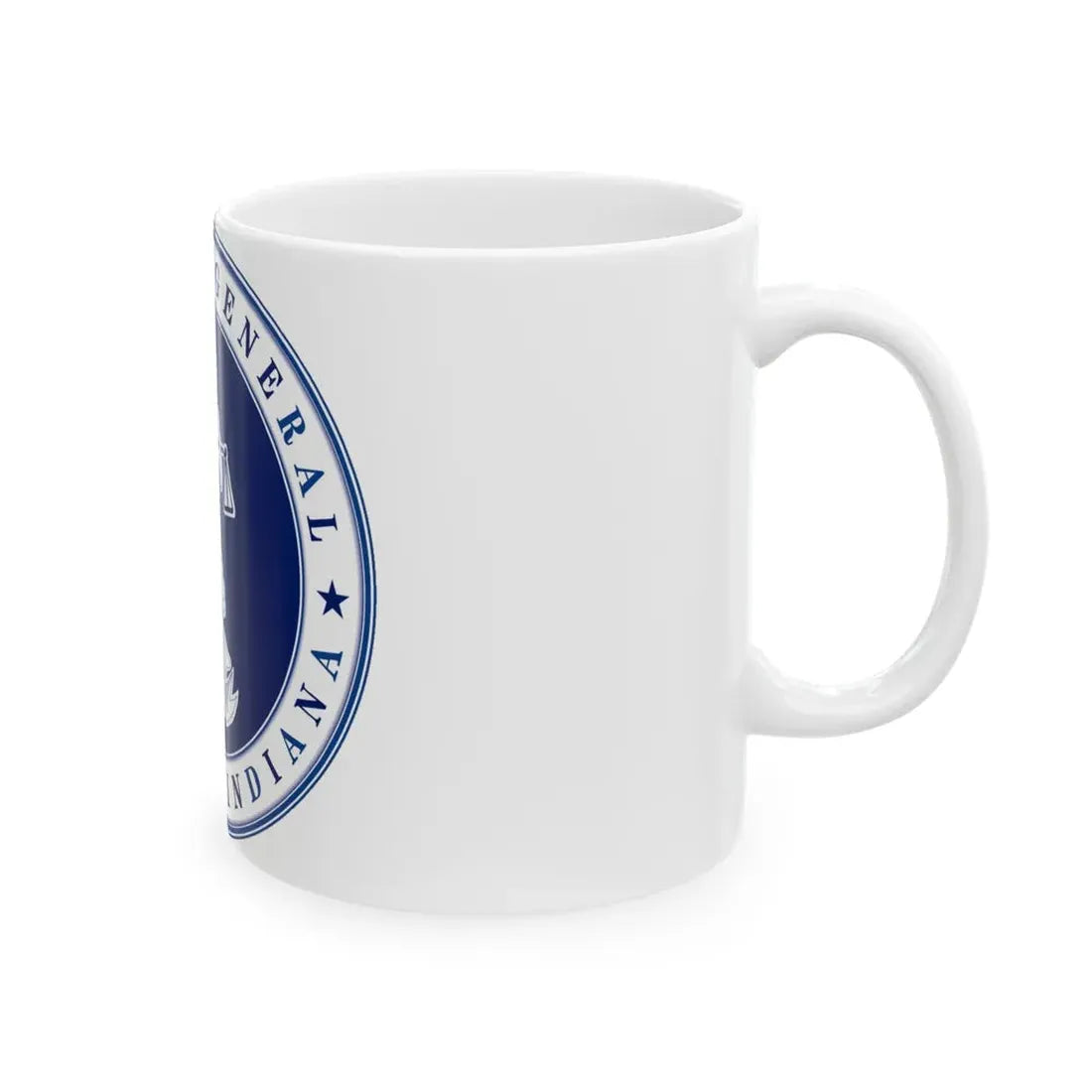 Seal of the Attorney General of Indiana - White Coffee Mug - Go Mug Yourself