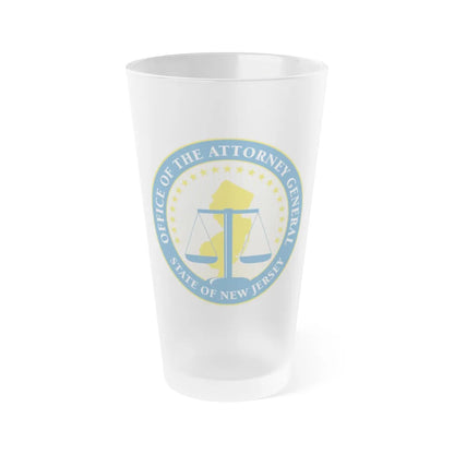 Seal of the Attorney General of New Jersey - Frosted Pint Glass 16oz-16oz-Frosted-Go Mug Yourself