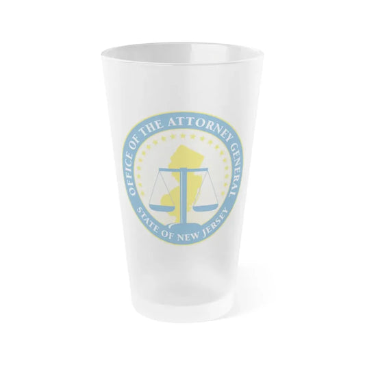 Seal of the Attorney General of New Jersey - Frosted Pint Glass 16oz 16oz Frosted - Go Mug Yourself
