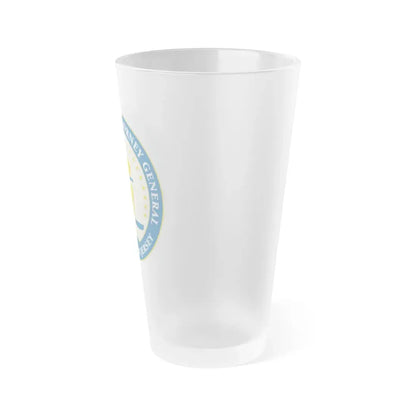 Seal of the Attorney General of New Jersey - Frosted Pint Glass 16oz - Go Mug Yourself