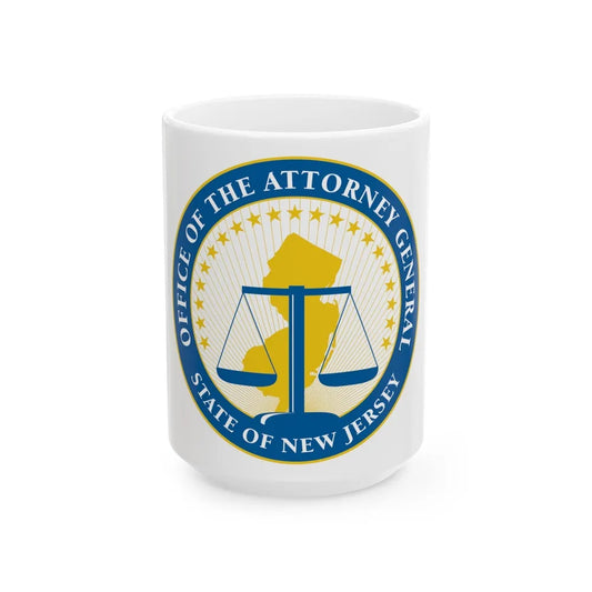 Seal of the Attorney General of New Jersey - White Coffee Mug-15oz-Go Mug Yourself