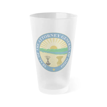 Seal of the Attorney General of Ohio - Frosted Pint Glass 16oz 16oz Frosted - Go Mug Yourself