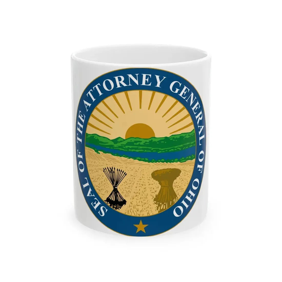Seal of the Attorney General of Ohio - White Coffee Mug 11oz - Go Mug Yourself