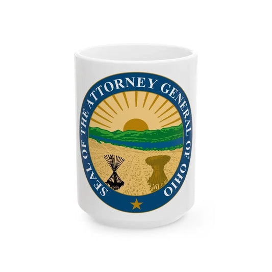 Seal of the Attorney General of Ohio - White Coffee Mug 15oz - Go Mug Yourself