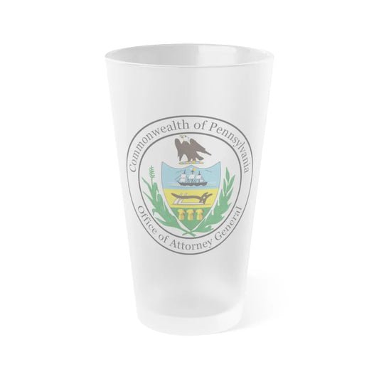 Seal of the Attorney General of Pennsylvania - Frosted Pint Glass 16oz-16oz-Frosted-Go Mug Yourself