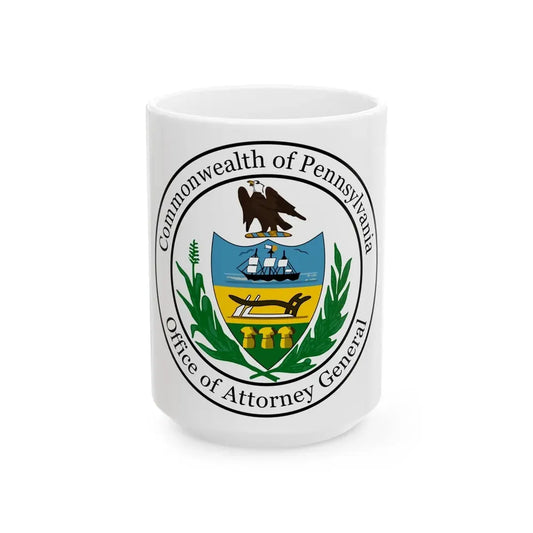 Seal of the Attorney General of Pennsylvania - White Coffee Mug 15oz - Go Mug Yourself