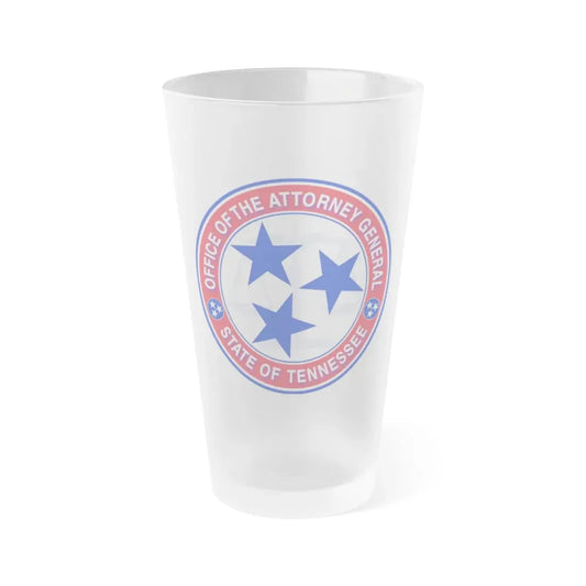 Seal of the Attorney General of Tennessee - Frosted Pint Glass 16oz 16oz Frosted - Go Mug Yourself