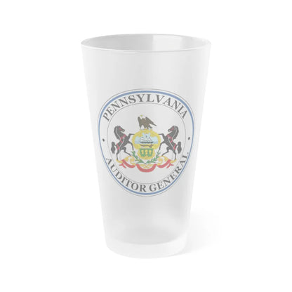 Seal of the Auditor General of Pennsylvania - Frosted Pint Glass 16oz-16oz-Frosted-Go Mug Yourself