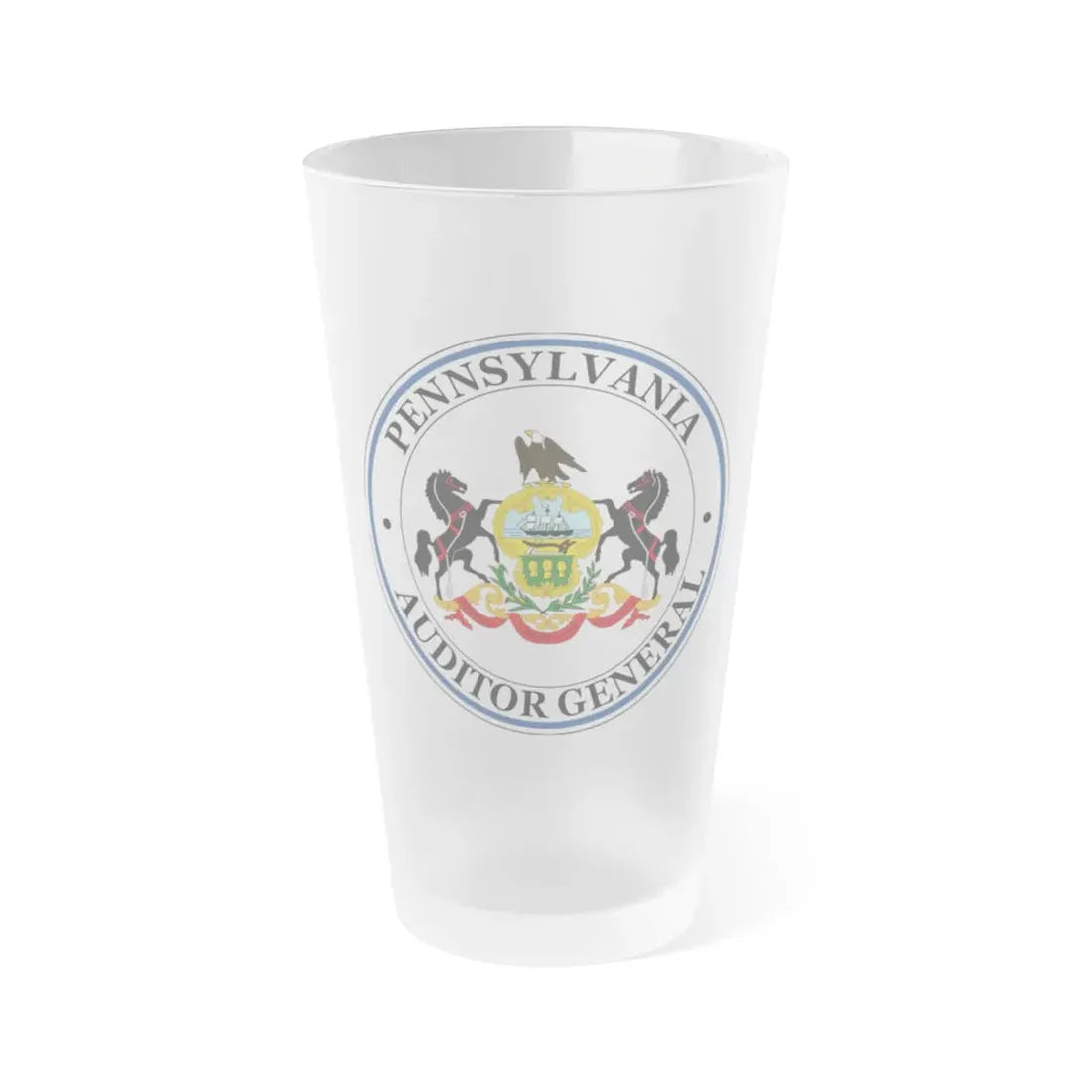 Seal of the Auditor General of Pennsylvania - Frosted Pint Glass 16oz 16oz Frosted - Go Mug Yourself