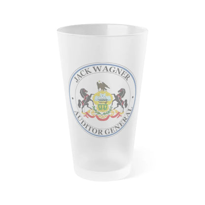 Seal of the Auditor General of Pennsylvania Jack Wagner - Frosted Pint Glass 16oz-16oz-Frosted-Go Mug Yourself