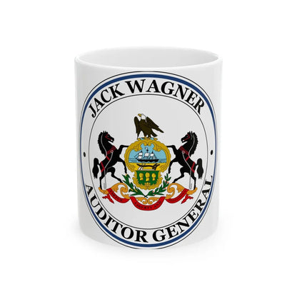 Seal of the Auditor General of Pennsylvania Jack Wagner - White Coffee Mug-11oz-Go Mug Yourself