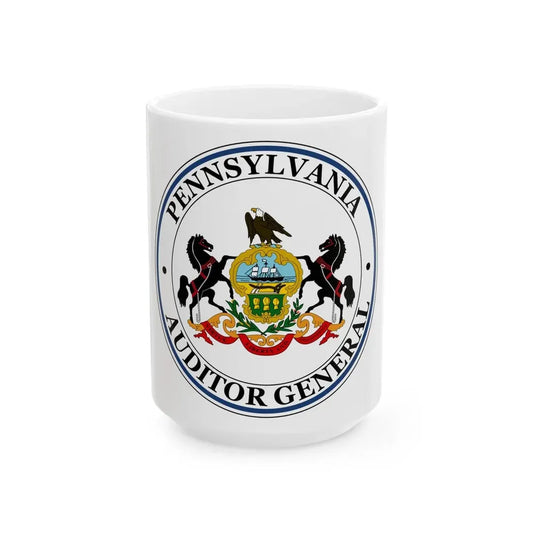 Seal of the Auditor General of Pennsylvania - White Coffee Mug 15oz - Go Mug Yourself
