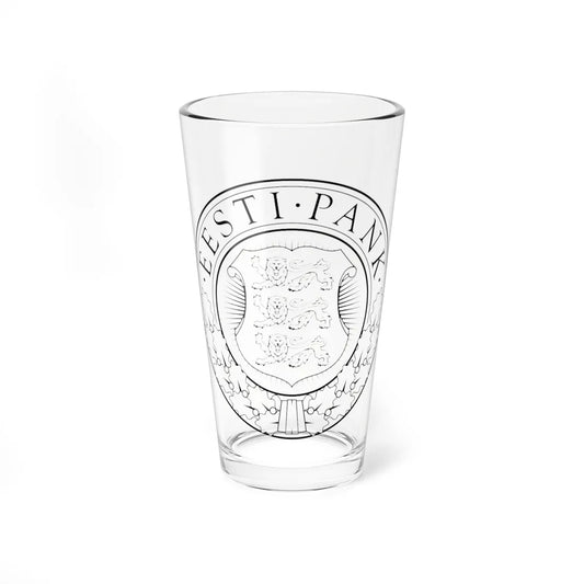 Seal of the Bank of Estonia (Estonia) (Coat of Arms) Pint Glass 16oz 16oz - Go Mug Yourself