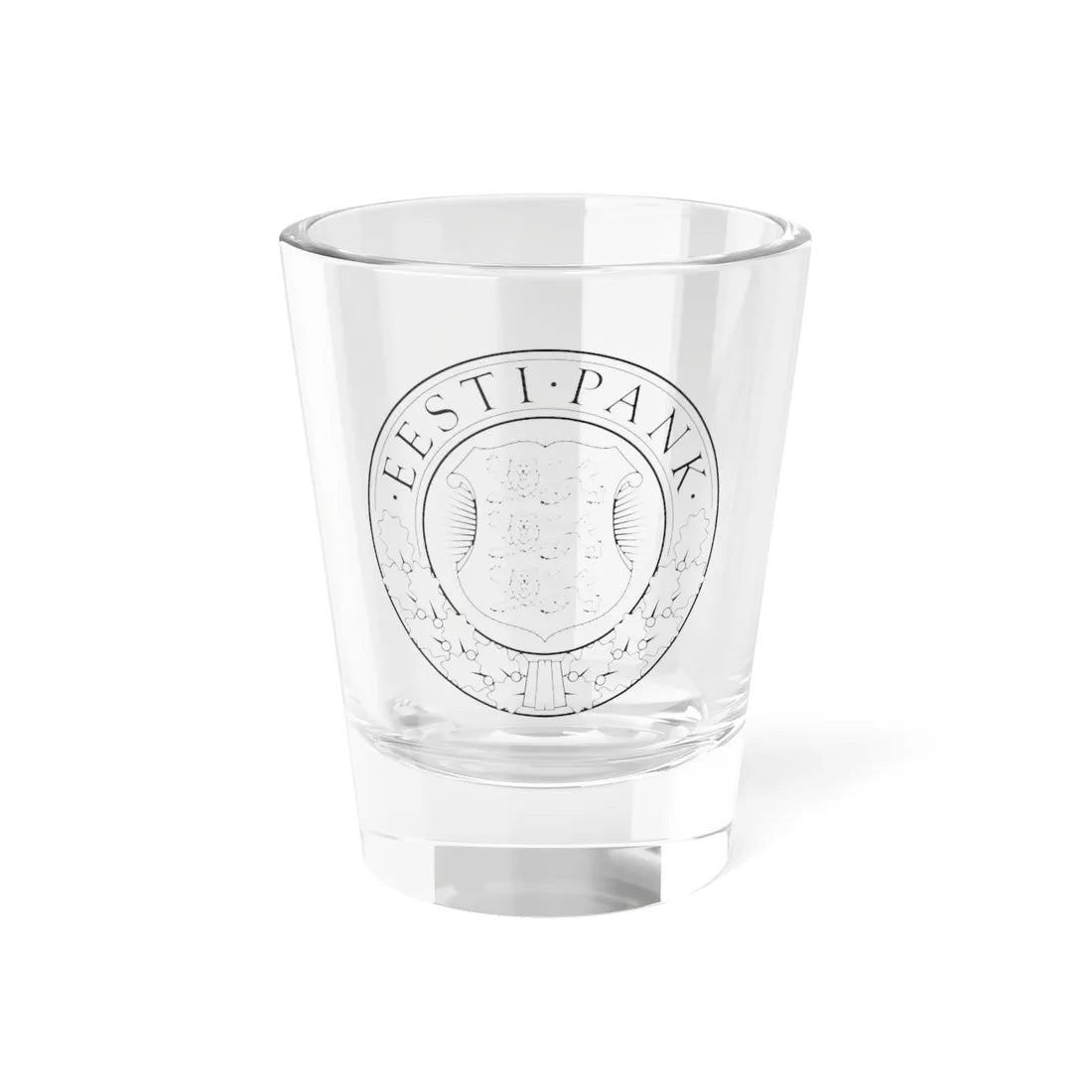 Seal of the Bank of Estonia (Estonia) (Coat of Arms) Shot Glass 1.5oz 1.5oz - Go Mug Yourself