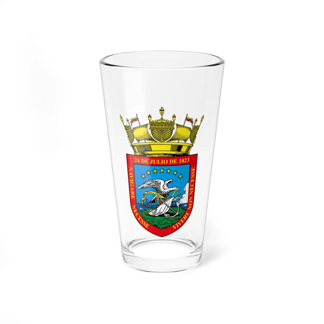 Seal of the Bolivarian Navy of Venezuela (Venezuela) (Coat of Arms) Pint Glass 16oz 16oz - Go Mug Yourself
