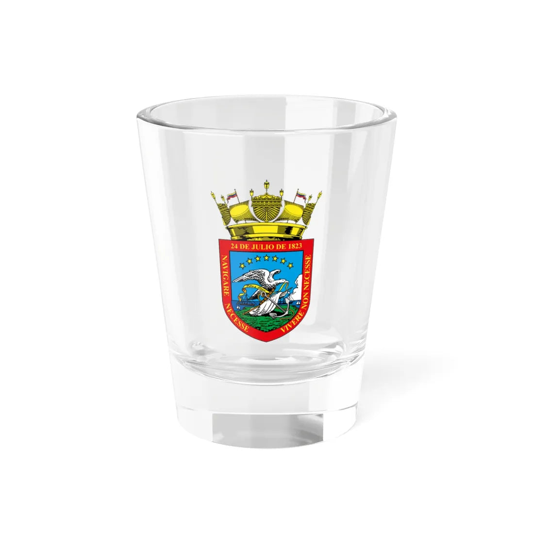 Seal of the Bolivarian Navy of Venezuela (Venezuela) (Coat of Arms) Shot Glass 1.5oz 1.5oz - Go Mug Yourself