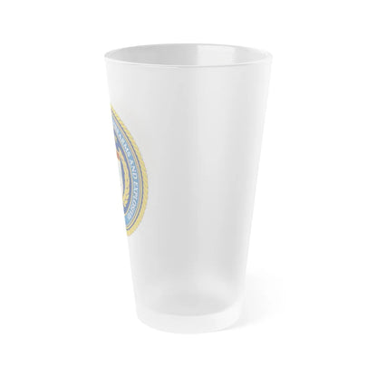 Seal of the Bureau of Alcohol Tobacco Firearms and Explosives - Frosted Pint Glass 16oz-Go Mug Yourself