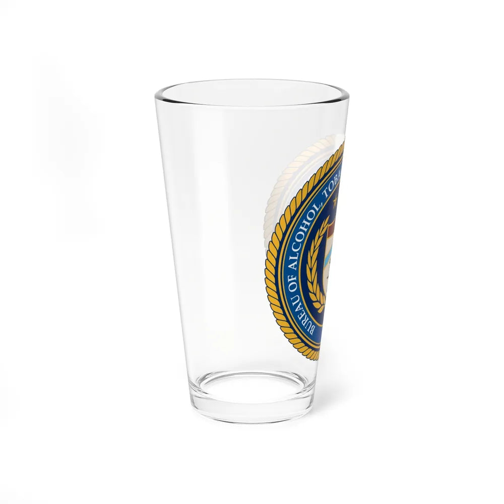 Seal of the Bureau of Alcohol Tobacco Firearms and Explosives - Pint Glass 16oz-Go Mug Yourself