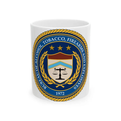 Seal of the Bureau of Alcohol Tobacco Firearms and Explosives - White Coffee Mug-11oz-Go Mug Yourself