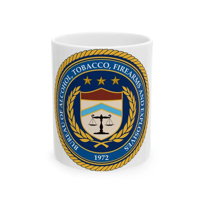 Seal of the Bureau of Alcohol Tobacco Firearms and Explosives - White Coffee Mug 11oz - Go Mug Yourself