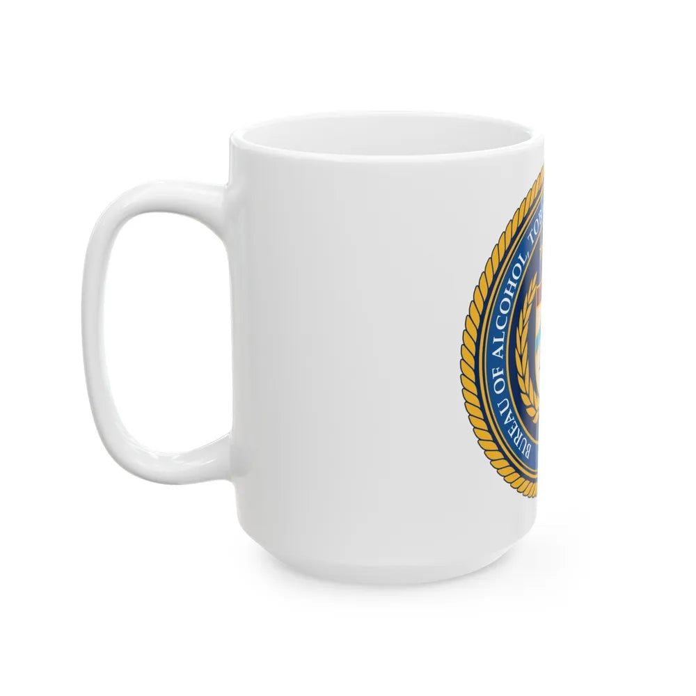 Seal of the Bureau of Alcohol Tobacco Firearms and Explosives - White Coffee Mug-Go Mug Yourself